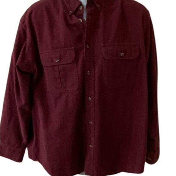 Cabelas Shirt Mens L Deerskin Soft Chamois Flap Pockets Button Down Shirt Casual - Picture 5 of 6